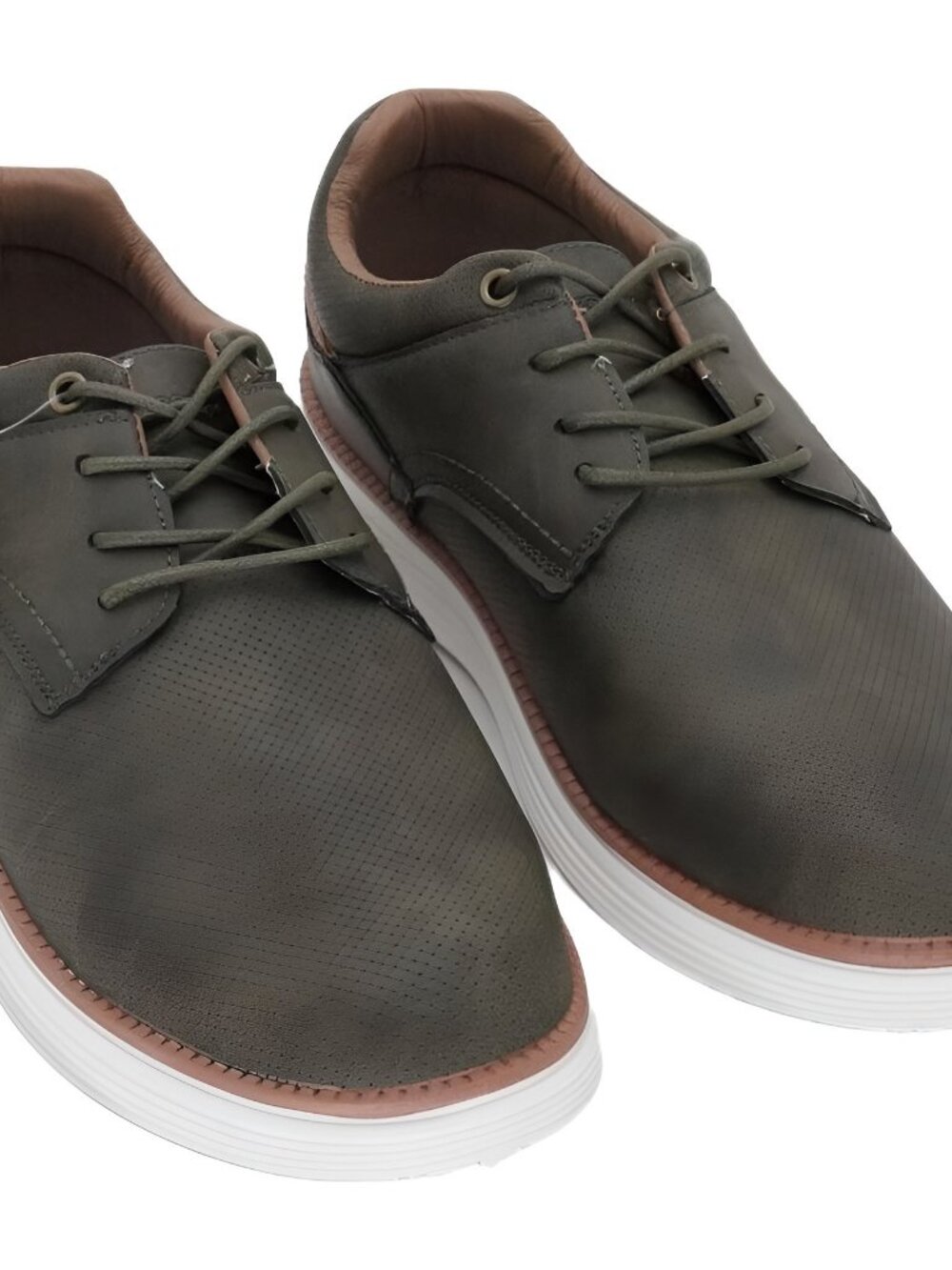Akademiks Men's Dayton Lace-Up Oxford Sneakers Olive Size 10M